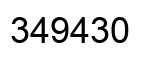 Number 349430 black image