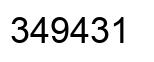 Number 349431 black image