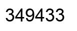 Number 349433 black image