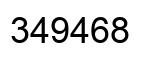 Number 349468 black image