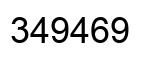 Number 349469 black image