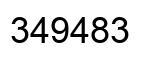 Number 349483 black image