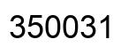 Number 350031 black image