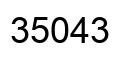 Number 35043 black image