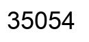 Number 35054 black image