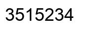 Número 3515234 imagen negro
