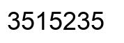 Número 3515235 imagen negro