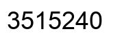 Número 3515240 imagen negro