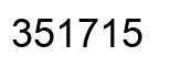 Number 351715 black image