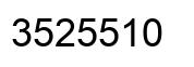 Number 3525510 black image