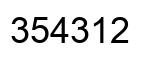 Number 354312 black image