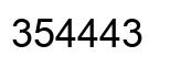Number 354443 black image