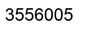 Number 3556005 black image
