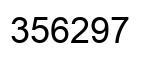 Number 356297 black image