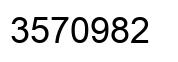 Number 3570982 black image