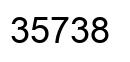 Number 35738 black image