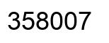 Number 358007 black image