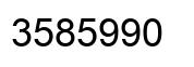 Number 3585990 black image