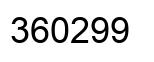 Number 360299 black image