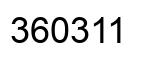 Number 360311 black image