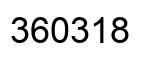 Number 360318 black image