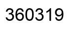 Number 360319 black image