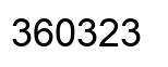 Number 360323 black image
