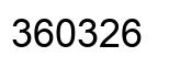 Number 360326 black image