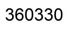 Number 360330 black image