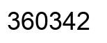Number 360342 black image