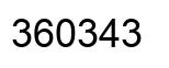 Number 360343 black image