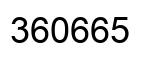 Number 360665 black image