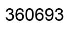 Number 360693 black image