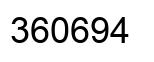 Number 360694 black image