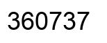 Número 360737 imagen negro