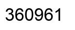 Number 360961 black image