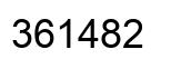 Number 361482 black image