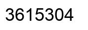 Número 3615304 imagen negro