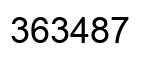 Number 363487 black image