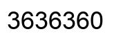 Number 3636360 black image
