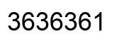 Number 3636361 black image
