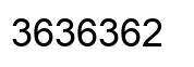Number 3636362 black image