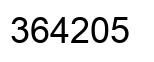 Número 364205 imagen negro