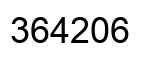 Número 364206 imagen negro