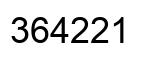 Número 364221 imagen negro