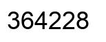 Número 364228 imagen negro