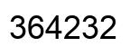 Number 364232 black image