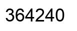 Number 364240 black image