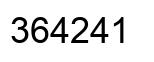 Número 364241 imagen negro