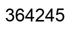 Number 364245 black image